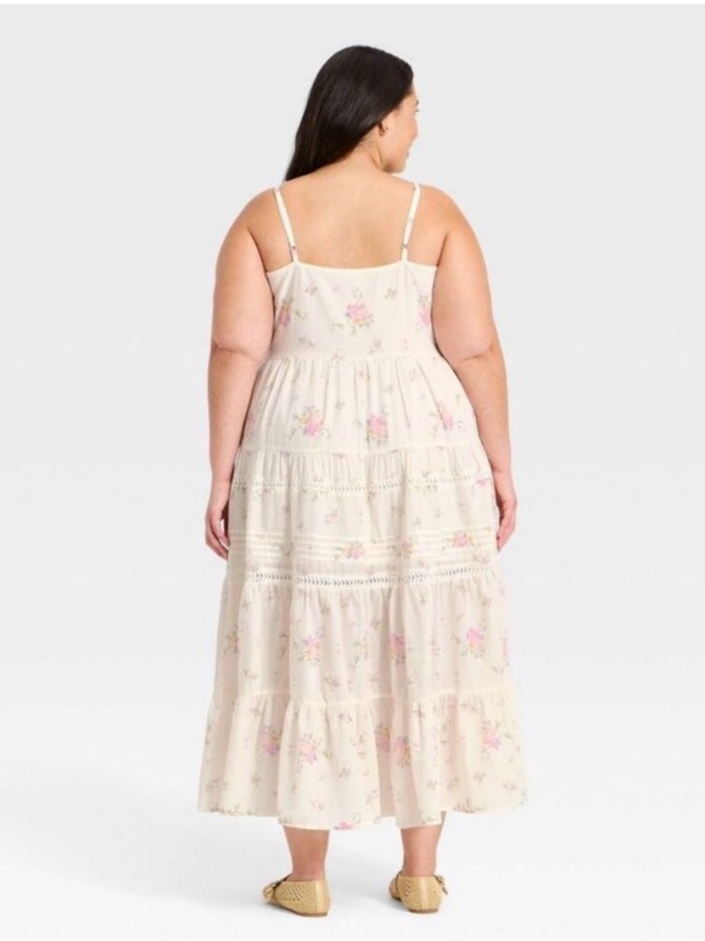Universal Thread Cream Floral Maxi Dress